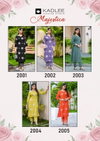 Majestica By Kadlee Rayon Printed Long Kurti With Bottom Suppliers In India